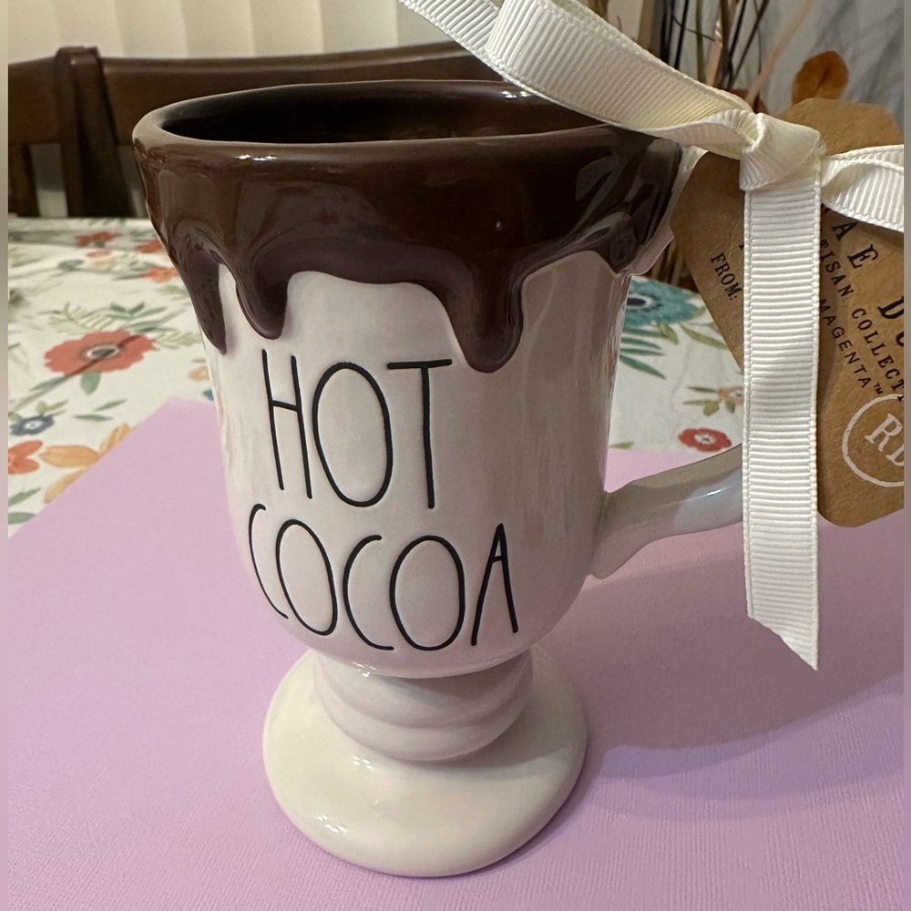 Rae Dunn Hot Cocoa Mug with Brown Drip Design - Picture 6 of 6